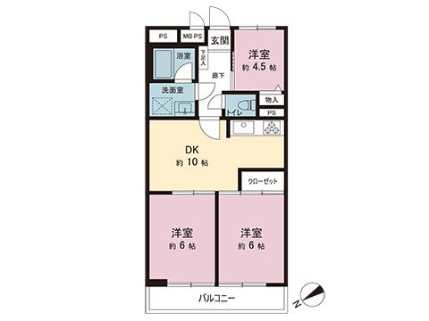 中古マンション 横浜市青葉区しらとり台 JR横浜線十日市場駅 2,298万円