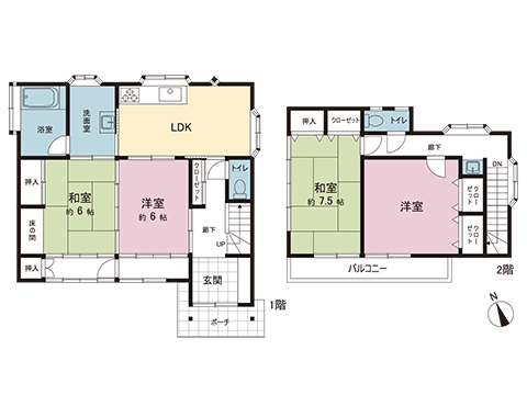 青梅市友田町２丁目 中古戸建 間取り図