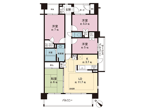 中古マンション 狭山市新狭山３丁目 西武新宿線新狭山駅 3,580万円