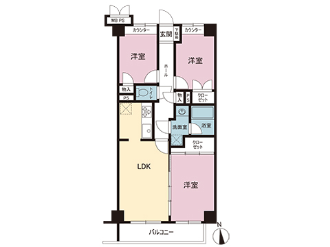 中古マンション 川崎市宮前区犬蔵２丁目 東急田園都市線たまプラーザ駅 3,498万円