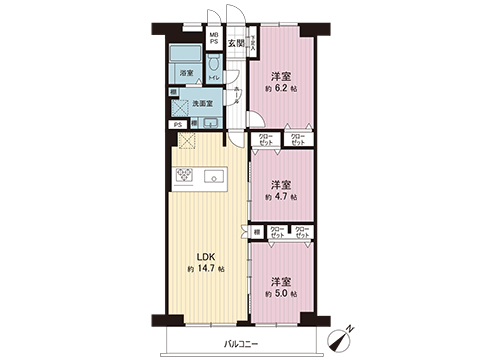 中古マンション 千葉市美浜区真砂２丁目 JR京葉線検見川浜駅 2,690万円