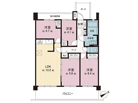中古マンション 八王子市子安町１丁目 JR中央線八王子駅 4,590万円