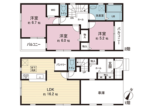 新築戸建 埼玉県春日部市粕壁東６丁目 東武野田線藤の牛島駅 2,499万円