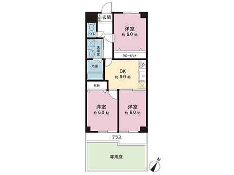 中古マンション 羽村市栄町１丁目 JR青梅線小作駅 2,580万円