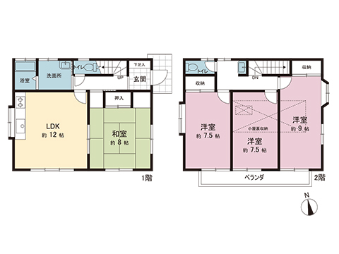 中古戸建 西多摩郡瑞穂町長岡１丁目 JR八高線（八王子〜高麗川）箱根ヶ崎駅 2,500万円