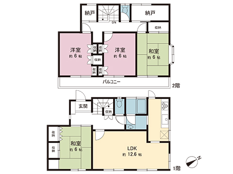 横須賀市東浦賀２丁目 中古戸建 間取り図