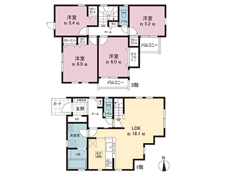 新築戸建 町田市相原町 JR横浜線相原駅 5,199万円