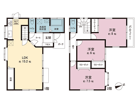 中古戸建 千葉市若葉区若松町 JR総武本線都賀駅 2,399万円