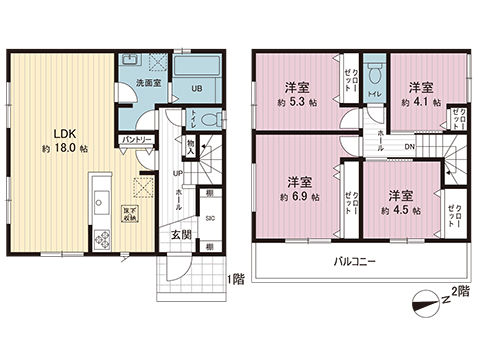 新築戸建 横浜市泉区上飯田町 相鉄いずみ野線いずみ中央駅 4,390万円