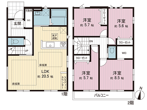 新築戸建 鎌倉市梶原３丁目 湘南モノレール湘南深沢駅 5,999万円