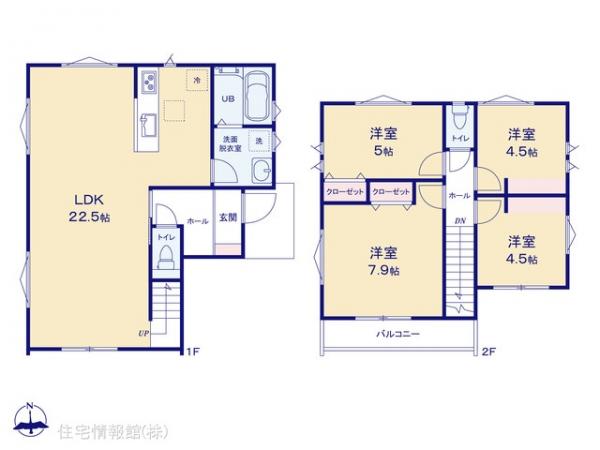 新築戸建 神奈川県横浜市港北区下田町３丁目444-7 東急東横線日吉駅 7,780万円