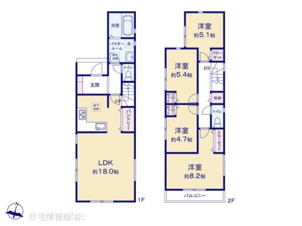 新築戸建 神奈川県横浜市旭区上白根町894-6 JR横浜線中山駅 4,980万円