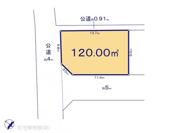 土地 東京都武蔵村山市岸１丁目13-4 JR八高線（八王子〜高麗川）箱根ヶ崎駅 1,950万円