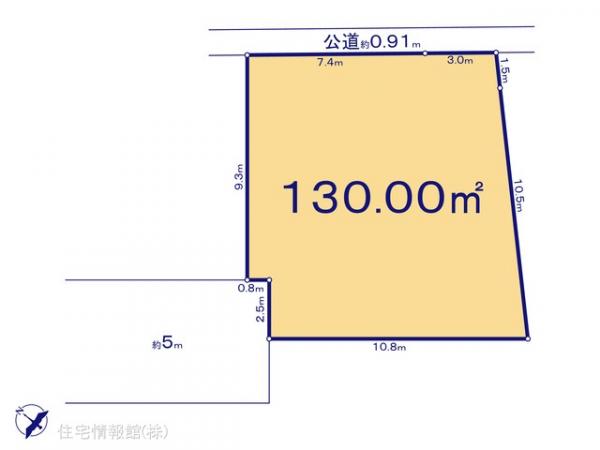 土地 東京都武蔵村山市岸１丁目13-4 JR八高線（八王子〜高麗川）箱根ヶ崎駅 1,850万円