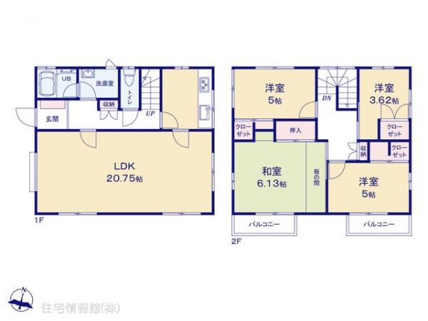 中古戸建 千葉県松戸市牧の原１丁目193-1 JR武蔵野線新八柱駅 3,549万円