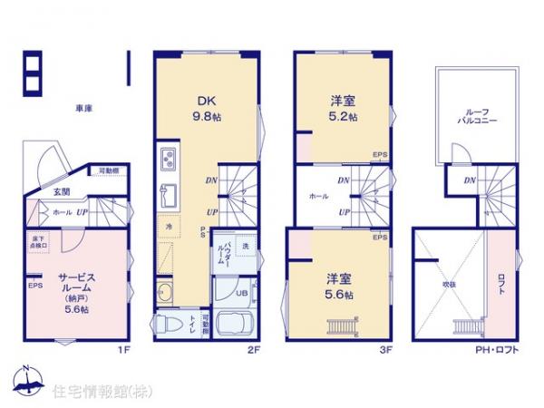 新築戸建 東京都北区滝野川３丁目28-10 都営三田線西巣鴨駅 6,180万円