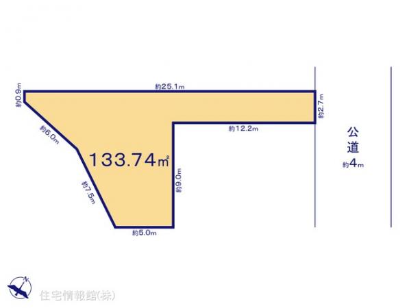 土地 千葉県船橋市大穴北２丁目588-3 京成松戸線三咲駅 1,690万円