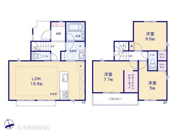新築戸建 東京都府中市晴見町３丁目6-20 JR武蔵野線北府中駅 6,180万円