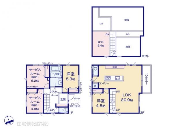 新築戸建 神奈川県横浜市港北区下田町３丁目6-47 東急東横線日吉駅 7,290万円