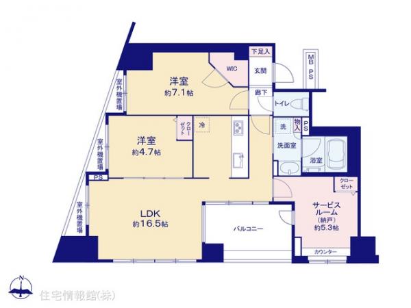 中古マンション 東京都府中市住吉町２丁目29-1 京王線中河原駅 5,599万円