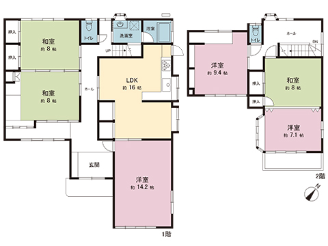 中古戸建 小田原市小八幡２丁目 JR東海道本線(東京〜熱海)鴨宮駅 2,140万円