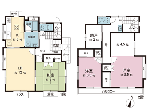 中古戸建 中郡大磯町石神台３丁目 JR東海道本線(東京〜熱海)二宮駅 1,540万円