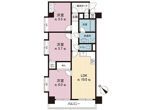 中古マンション 川越市岸町２丁目 JR川越線川越駅 2,180万円