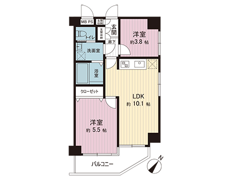 セザール第二厚木 間取り図