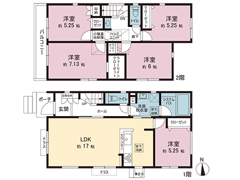 新築戸建 大和市渋谷５丁目 小田急江ノ島線高座渋谷駅 6,650万円