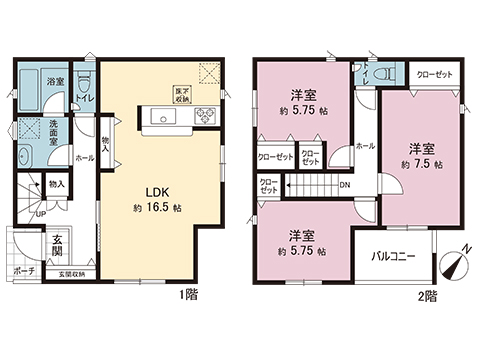 新築戸建 さいたま市見沼区大字南中丸 東武野田線大和田駅 3,080万円