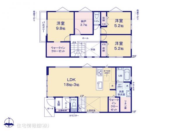 新築戸建 千葉県八千代市下市場１丁目10-11 京成本線勝田台駅 4,699万円