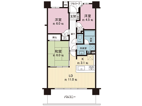 中古マンション 宇都宮市大和２丁目 東武宇都宮線江曽島駅 1,980万円