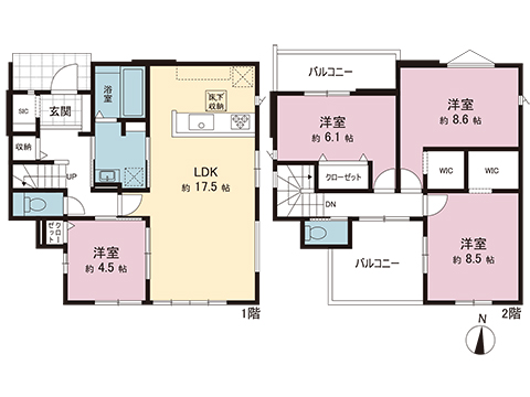 新築戸建 宇都宮市細谷町 東武宇都宮線東武宇都宮駅 3,398万円