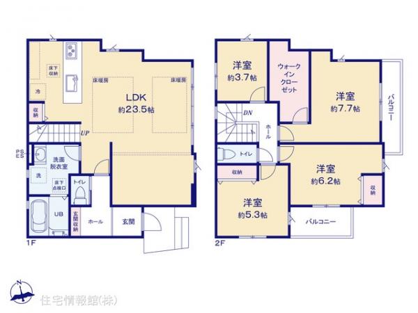 新築戸建 埼玉県草加市長栄２丁目48 東武伊勢崎線新田駅 4,498万円