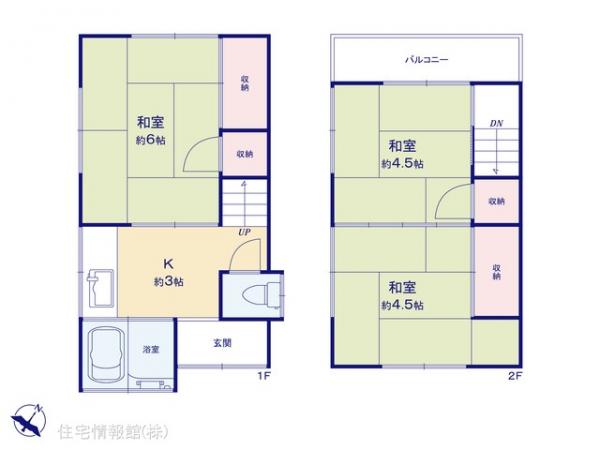 中古戸建 千葉県市川市鬼高２丁目23-11 JR中央・総武線下総中山駅 780万円