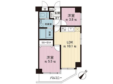 中古マンション 海老名市中新田３丁目 小田急線厚木駅 1,599万円