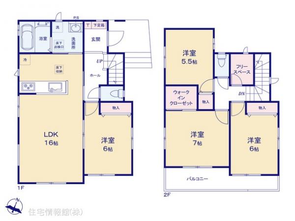 新築戸建 千葉県船橋市大穴北２丁目588-53 京成松戸線三咲駅 3,690万円