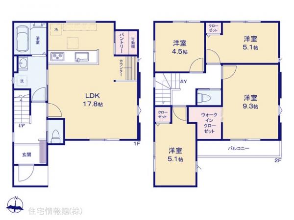 新築戸建 埼玉県越谷市登戸町612-3 JR武蔵野線南越谷駅 5,399万円