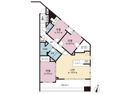 中古マンション 大和市中央２丁目 小田急江ノ島線大和駅 4,999万円
