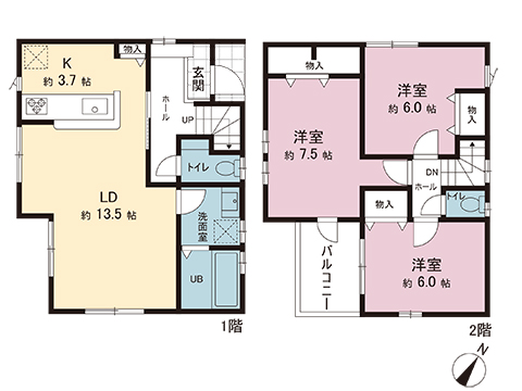 新築戸建 羽村市小作台５丁目 JR青梅線小作駅 4,290万円