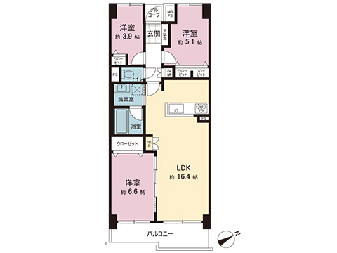 中古マンション 海老名市上今泉６丁目 相鉄本線かしわ台駅 2,198万円