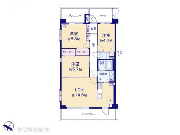 中古マンション 神奈川県相模原市緑区西橋本１丁目21-6 京王相模原線橋本駅 4,199万円