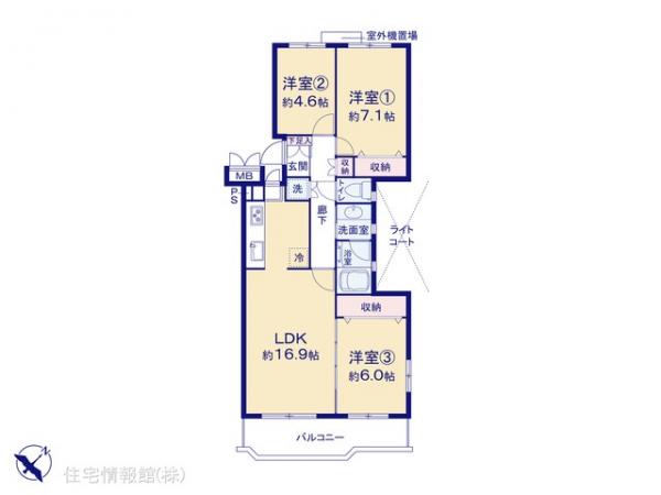 中古マンション 神奈川県横浜市金沢区堀口7 京急本線能見台駅 2,699万円
