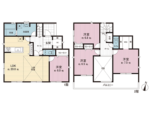 新築戸建 町田市つくし野４丁目 東急田園都市線つくし野駅 8,490万円