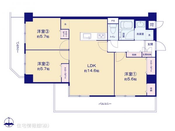 中古マンション 東京都足立区島根２丁目2-16 東武伊勢崎線梅島駅 3,490万円