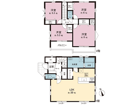 新築戸建 横須賀市湘南鷹取１丁目 京急本線追浜駅 5,299万円
