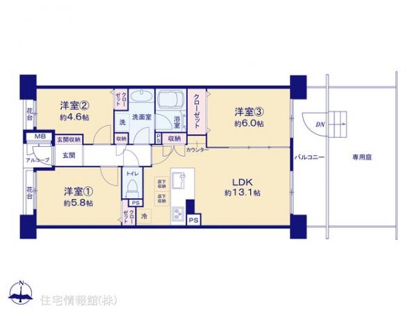 中古マンション 千葉県船橋市前原西４丁目24-6 JR中央・総武線津田沼駅 3,390万円