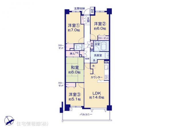中古マンション 神奈川県横浜市鶴見区梶山１丁目6-27 JR京浜東北線鶴見駅 4,299万円