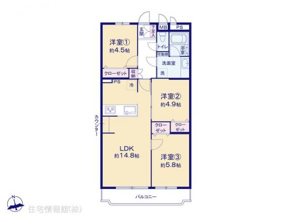 中古マンション 千葉県市川市南八幡２丁目21-2 JR中央・総武線本八幡駅 4,690万円