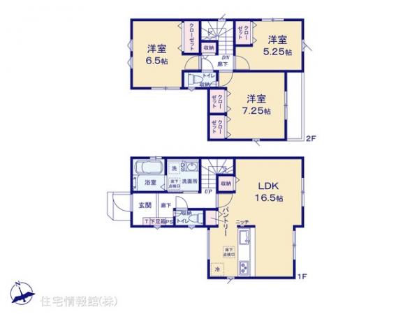 新築戸建 千葉県船橋市咲が丘１丁目9-9 京成松戸線鎌ケ谷大仏駅 3,190万円